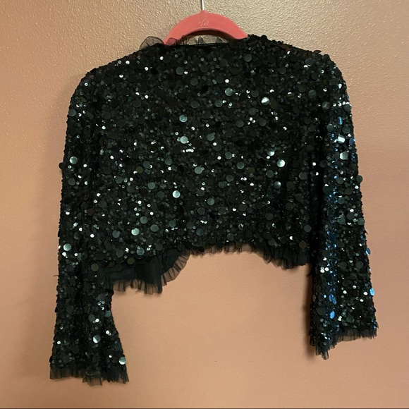 Vintage 90’s Betsey Johnson sequined jacket M/L - Picture 2 of 4